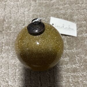 Indaba Glitter Ball Ornament Gold